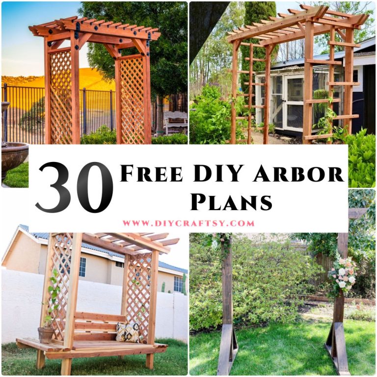 30 Free DIY Arbor Plans and Easy Garden Arbor Ideas