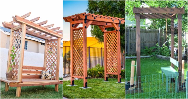 30 Free DIY Arbor Plans and Easy Garden Arbor Ideas