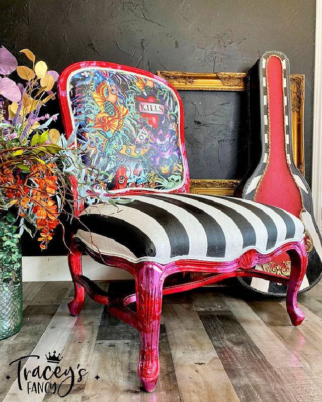 Gorgeous Decoupage Fabric Chairs
