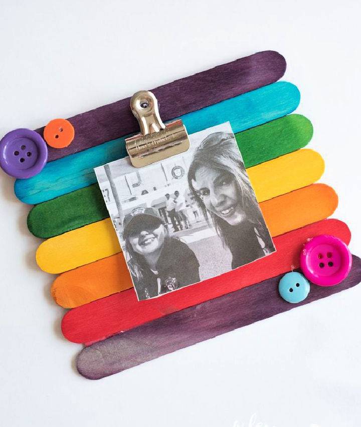 Handmade Popsicle Stick Picture Frame