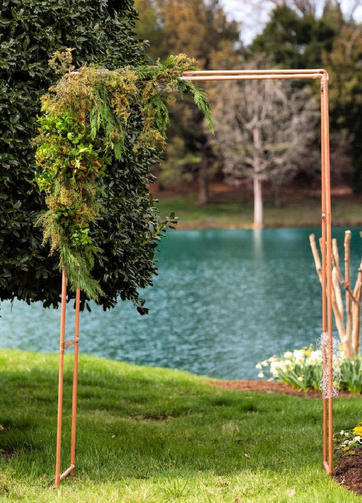 Homemade Copper Arbor for Wedding
