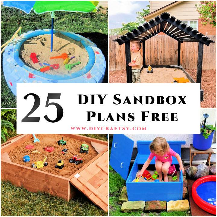 Homemade DIY Sandbox Ideas and Free Plans