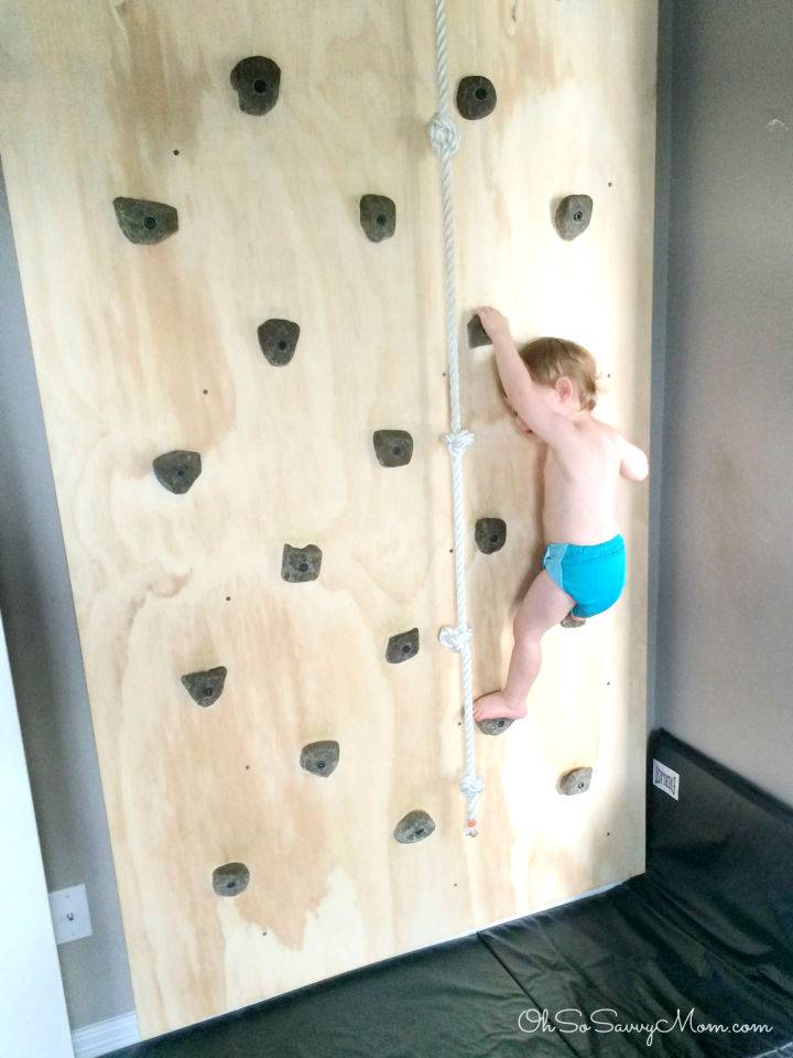 Homemade Kids Climbing Wall