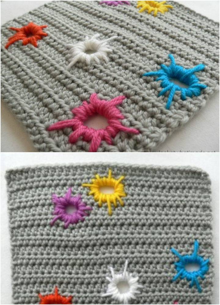 How to Crochet Paint Splatter Square