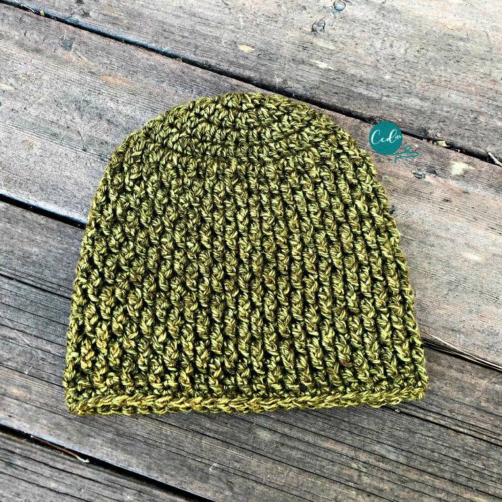 How to Crochet a Textured Beanie for Man