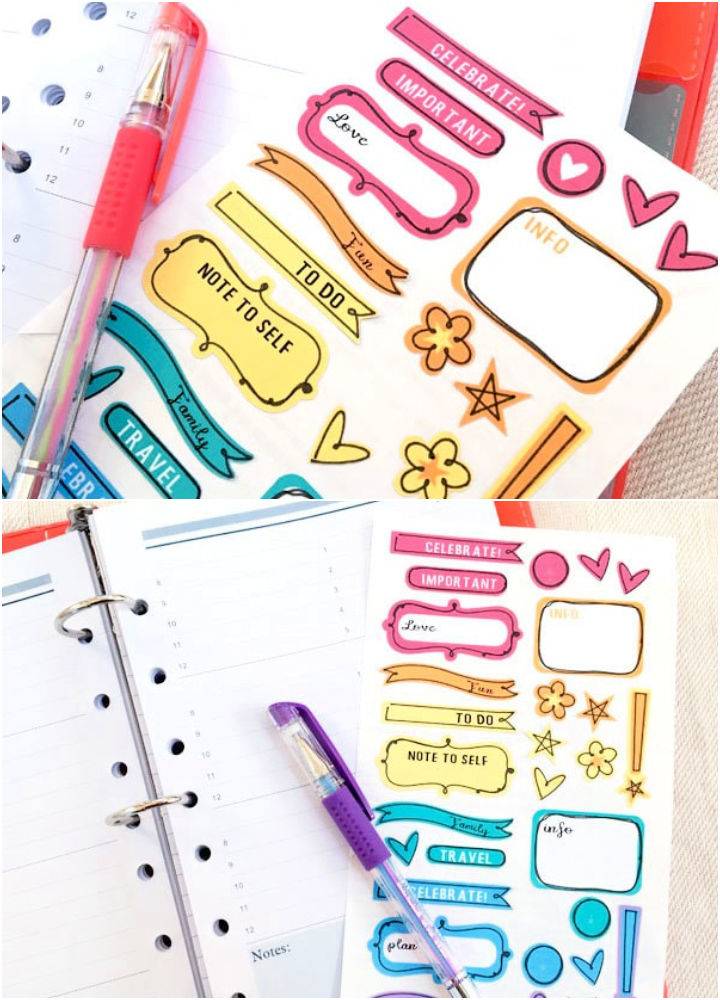 How to Make Cricut Planner Stickers