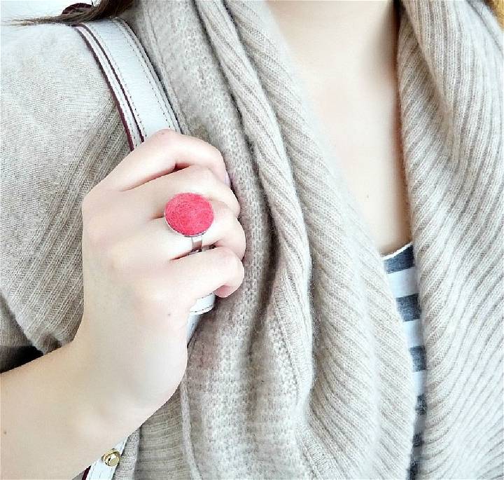 How to Make Felted Wool Ball Rings