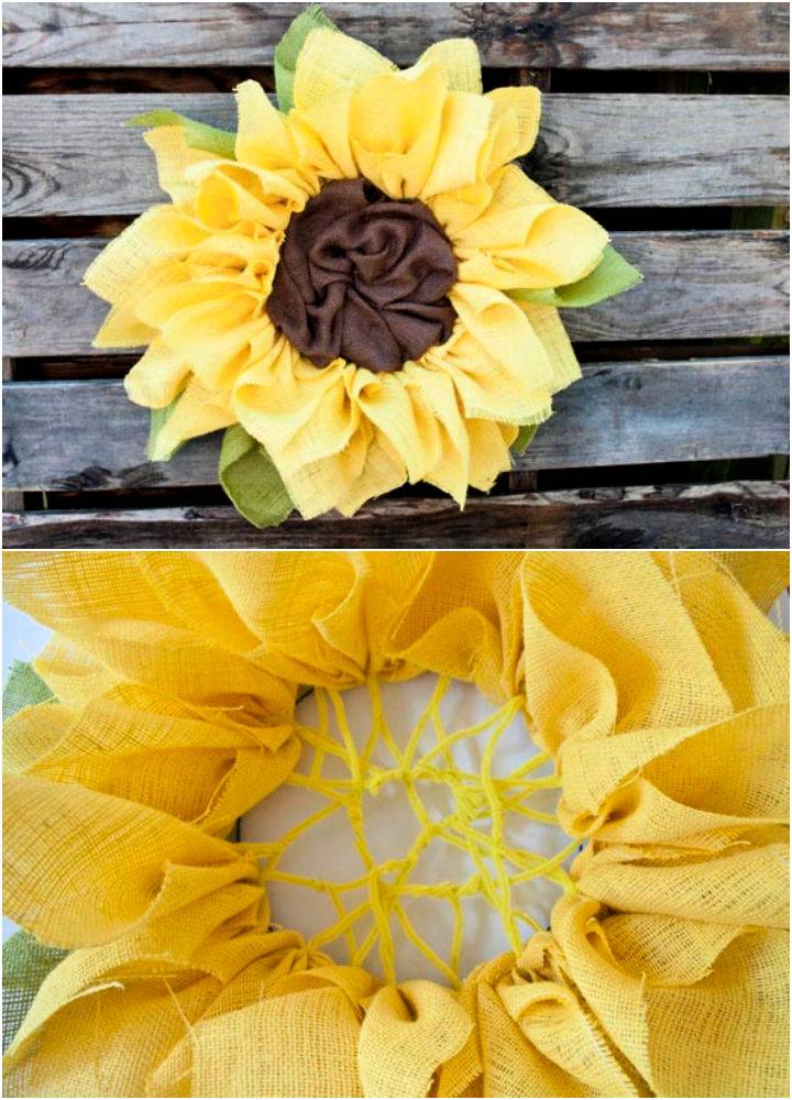 How to Make a Sunflower Burlap Wreath