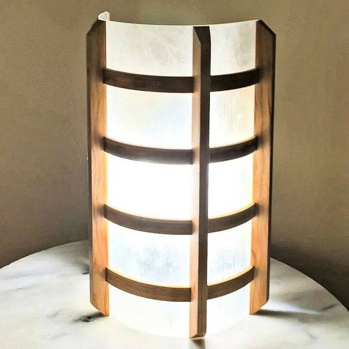 Japanese Style Wooden Wall Sconce