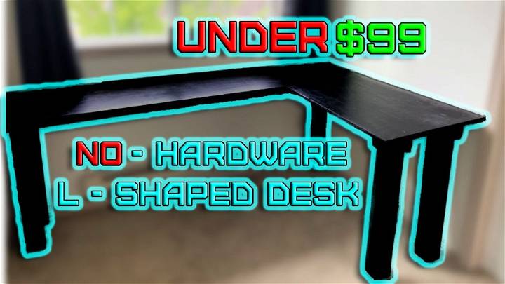 L Shaped Desk From Construction Lumber