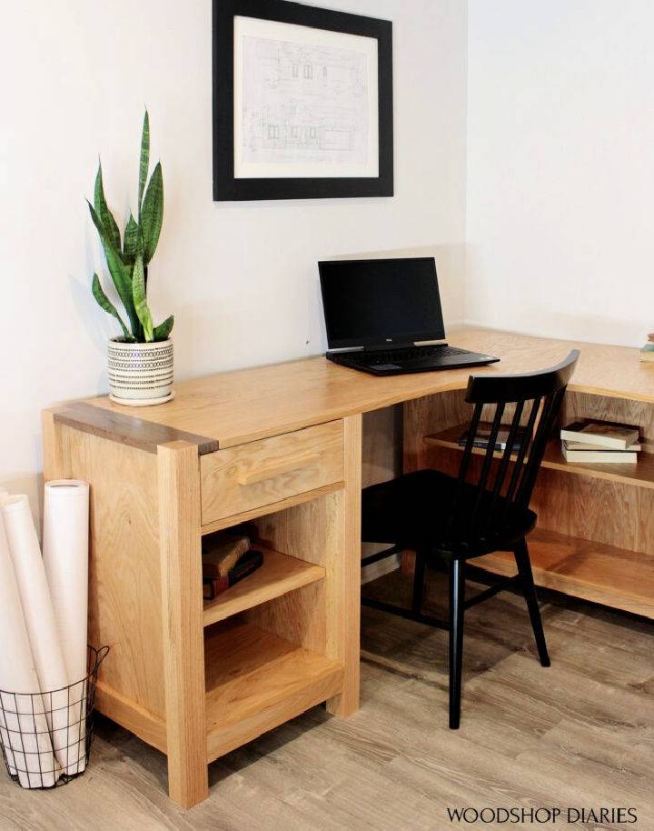 Homemade L Shaped Desk With Shelves