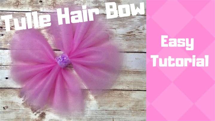 Large DIY Tulle Hair Bow