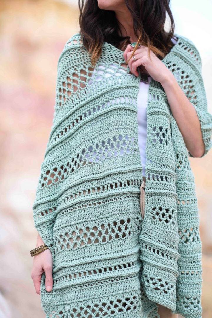Light Crochet Shoulder Wrap for Summer