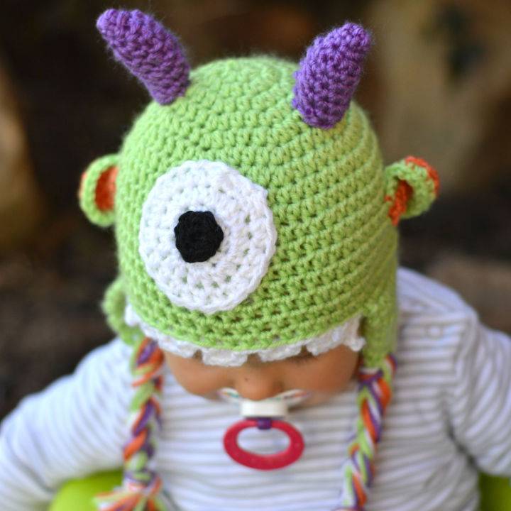 Littlest Monster Crochet Baby Hat