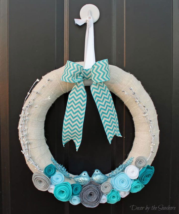 Make Your Own Winter Burlap Wreath