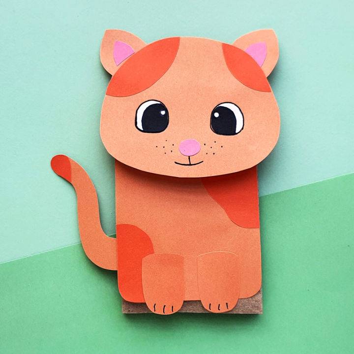 Make a Cat Paper Bag Puppet