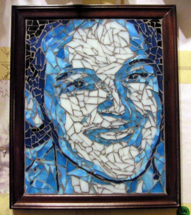 Make a Stained Glass Mosaic Portrait Panel