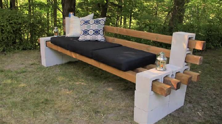 Making a Bench Out of Cinder Blocks