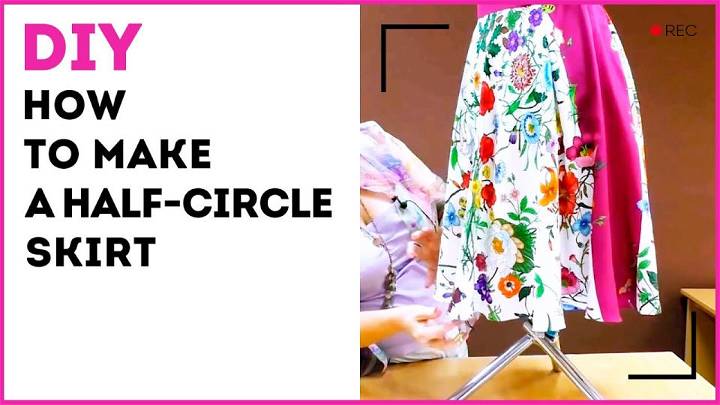 Sewing a Half Circle Skirt in 5 Minutes