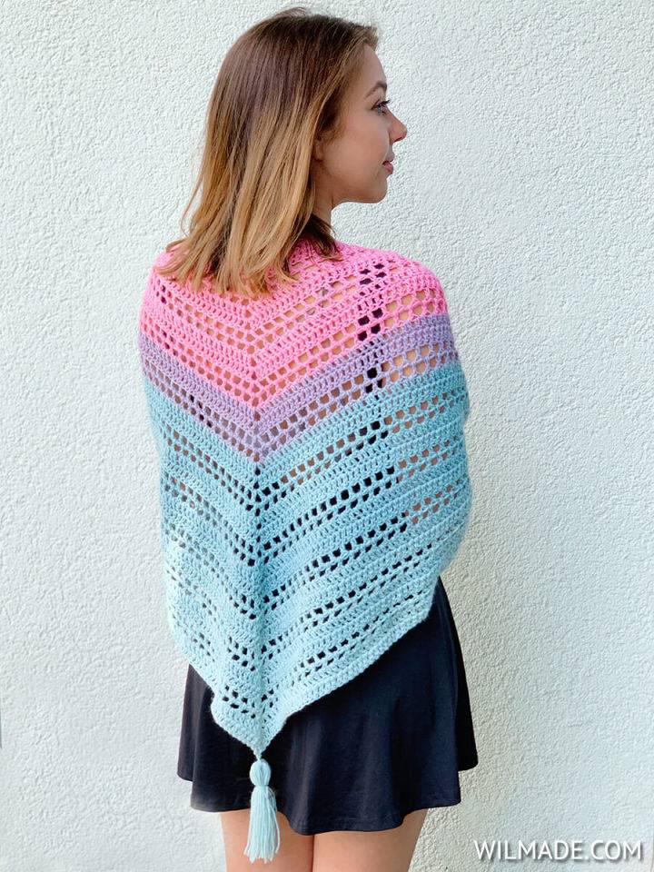 Mandala Yarn Crochet Shawl Pattern