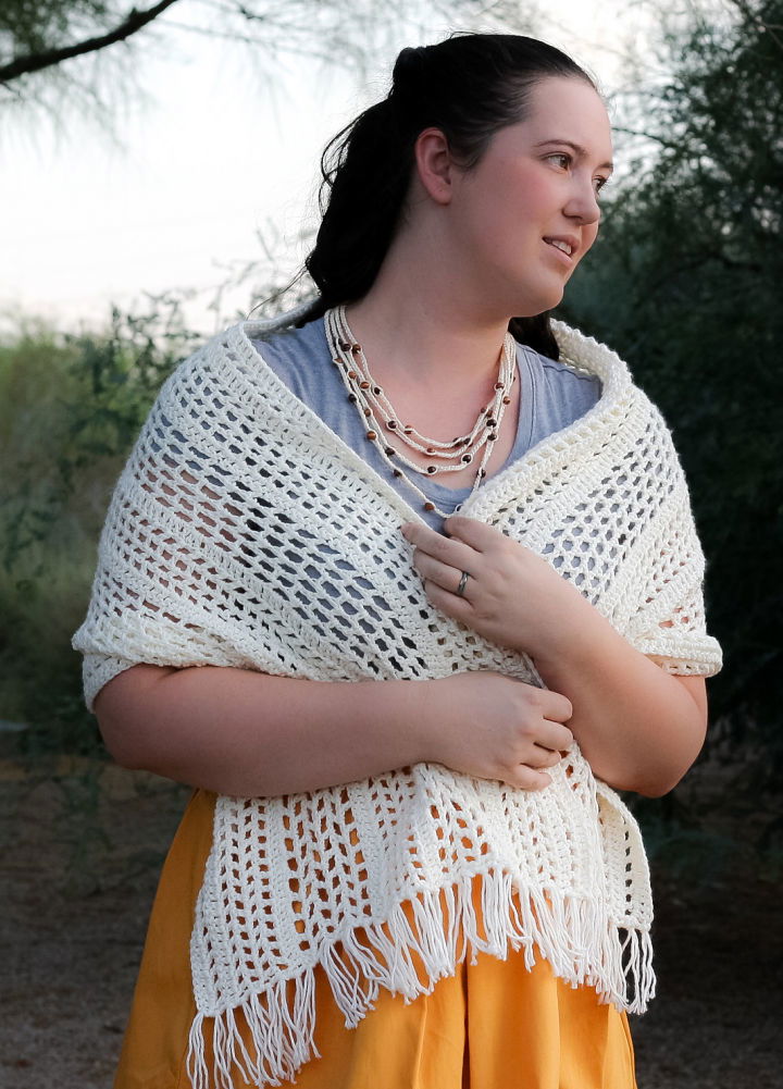 Quick and Easy Modern Boho Crochet Shawl