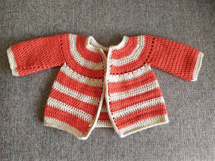 One Hour Baby Sweater Crochet Pattern Step by Step