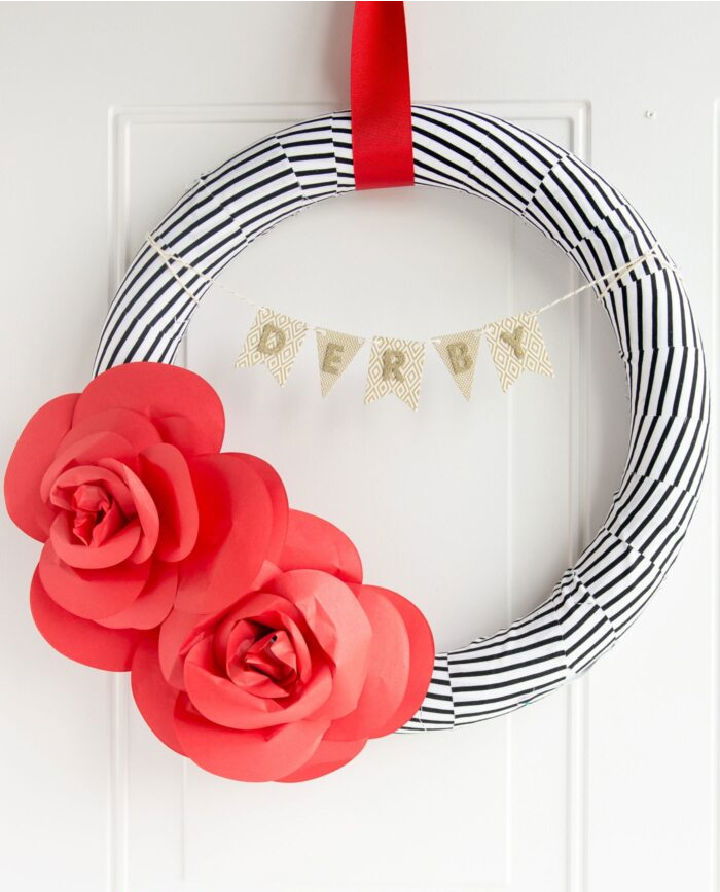 Paper Flower Wreath Tutorial