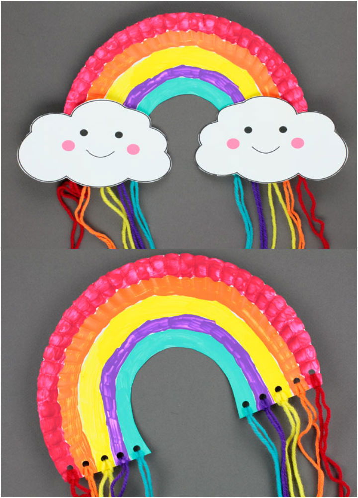 Paper Plate Rainbow Craft