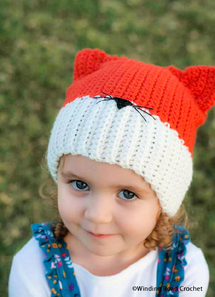 Quick and Easy Crochet Fox Hat for Toddlers