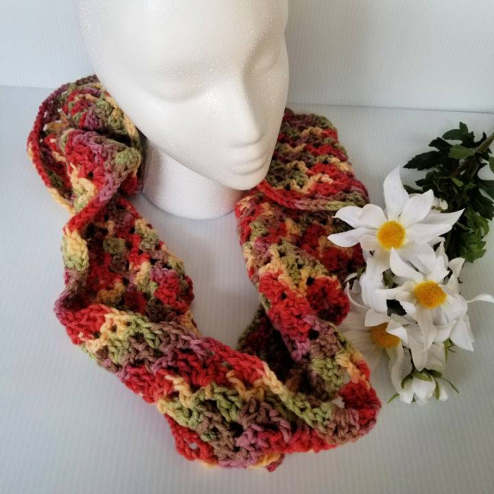 Quick and Easy Luxury Infinity Scarf Crochet Pattern