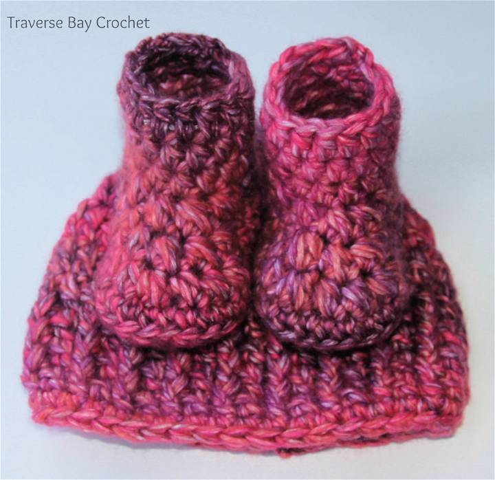 Quick and Easy Delila Crochet Baby Booties