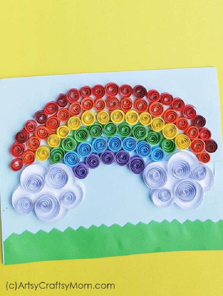 Quilled Rainbow Craft for St Patricks Day