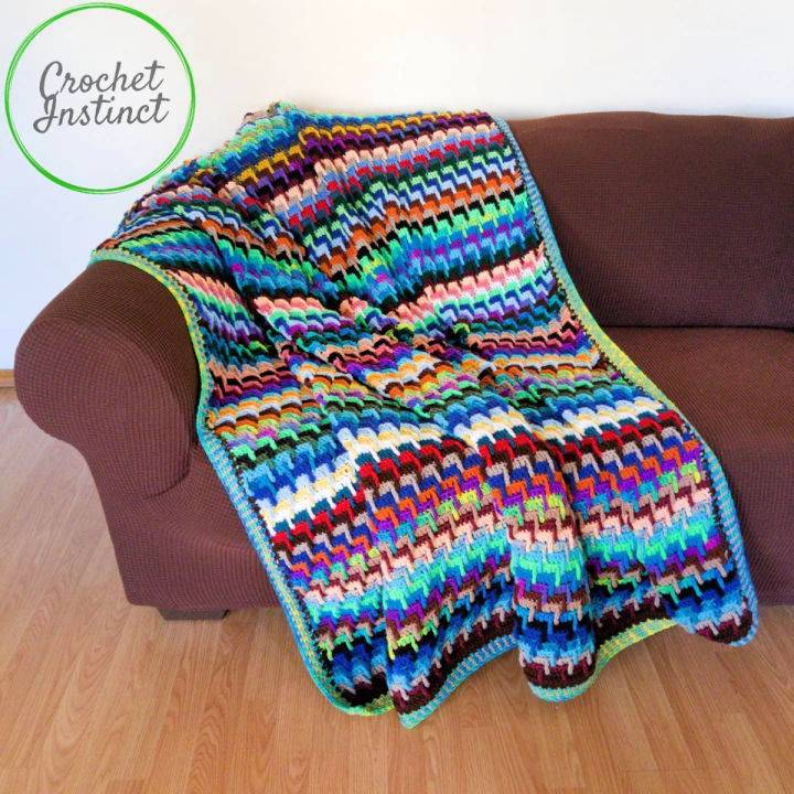 Scrap Yarn Stash Buster Blanket Crochet Pattern