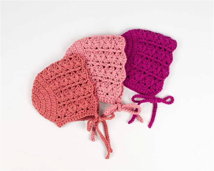 Seashell Crochet Baby Bonnet Pattern
