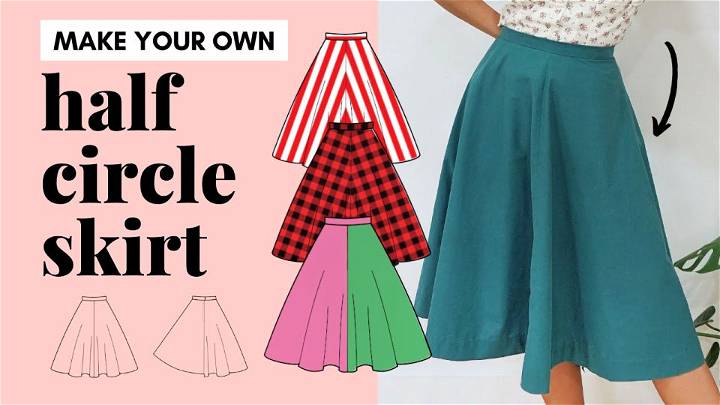 Sewing a Half Circle Skirt With 4 Panels