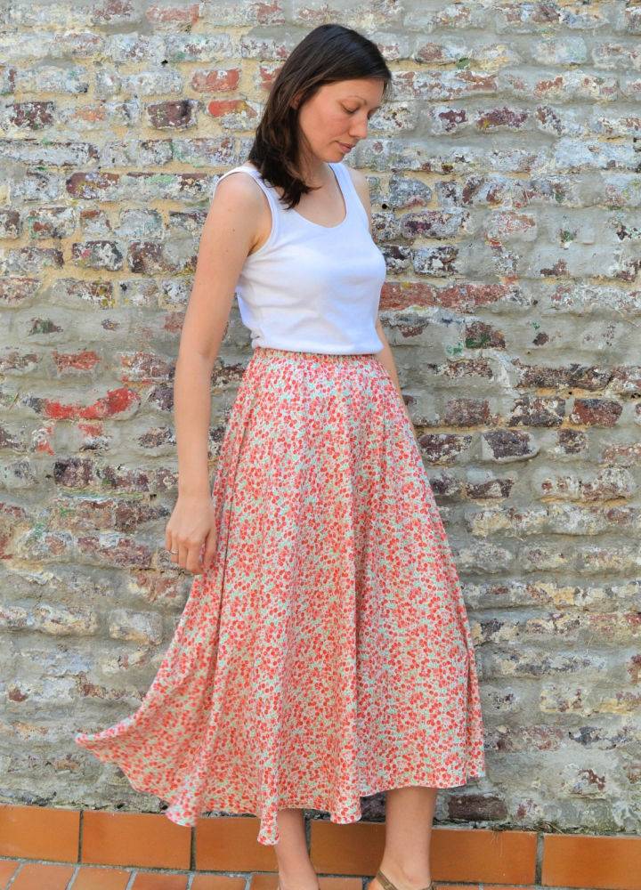 Simple Half Circle Skirt Without a Zipper
