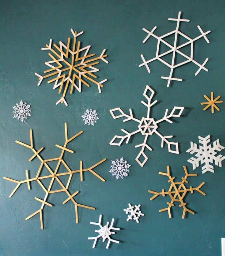 Create a Snowflake From Popsicle Stick