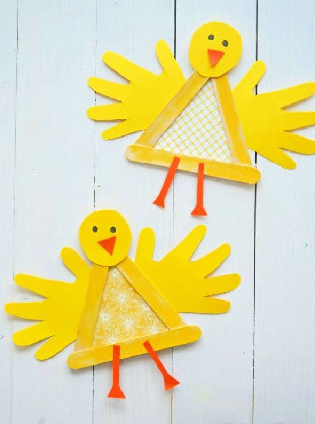 Spring Popsicle Stick Baby Chick