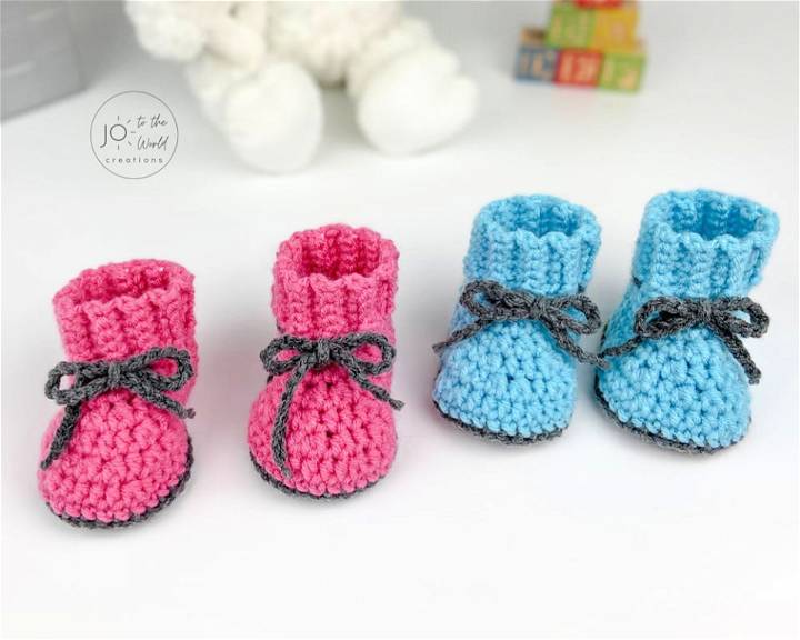 Thread Crochet Baby Booties for Beginners