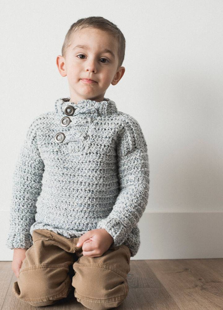 Toddler Boy Crochet Sweater - Free Pattern