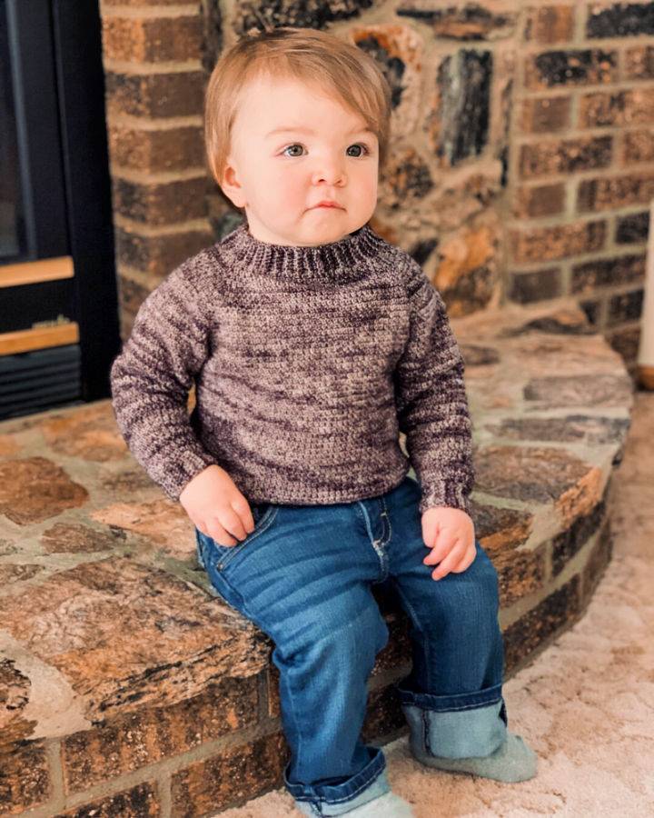 Top Down Crochet Baby Sweater Pattern