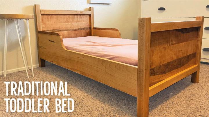 Traditional DIY Toddler Bed Woodworking Plans