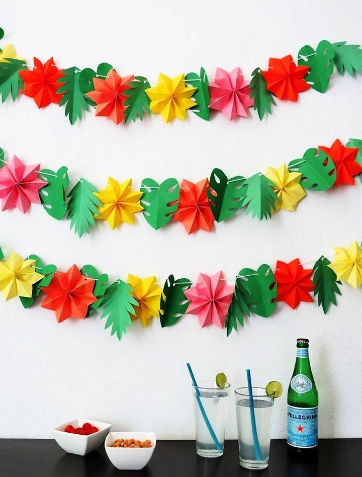 Tropical Paper Garland for Summer Party