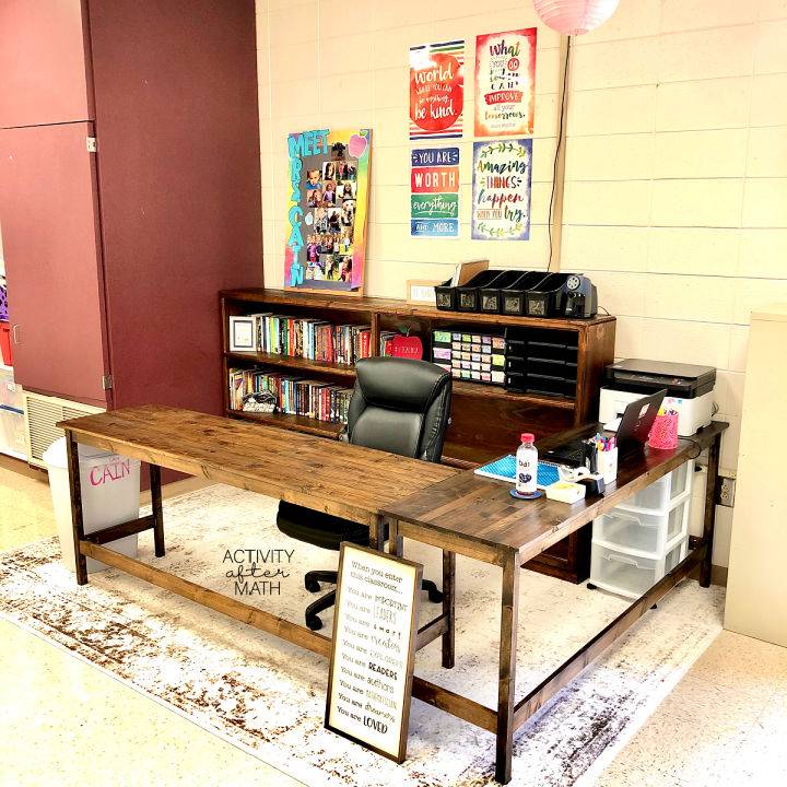 Make a Wooden L Shaped Teacher Desk