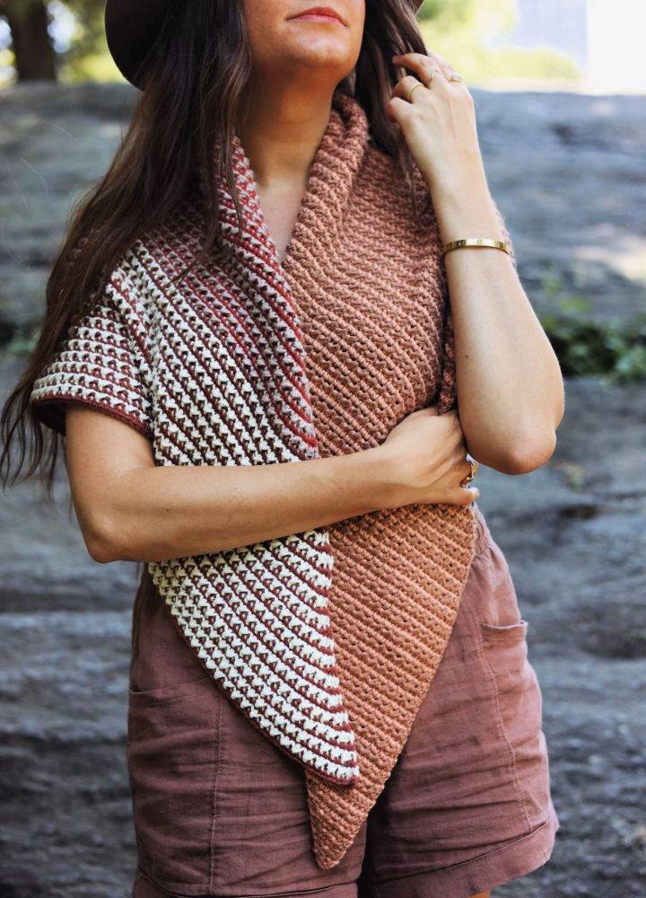 Cozy Wrap Around Shawl Crochet Pattern