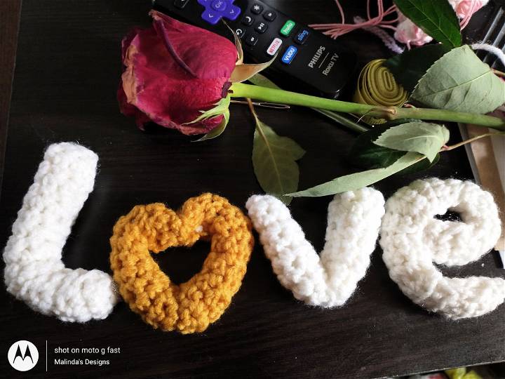 3d Letters Love Crochet Pattern
