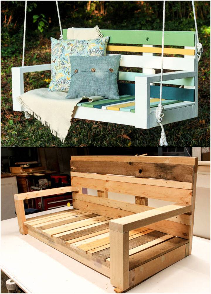 Building a Striped Porch Swing Using Pallet