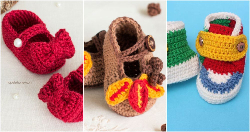 40 Free Crochet Baby Booties Patterns (PDF Pattern)