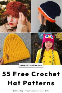 55 Free Crochet Hat Patterns for Beginners (PDF Pattern)