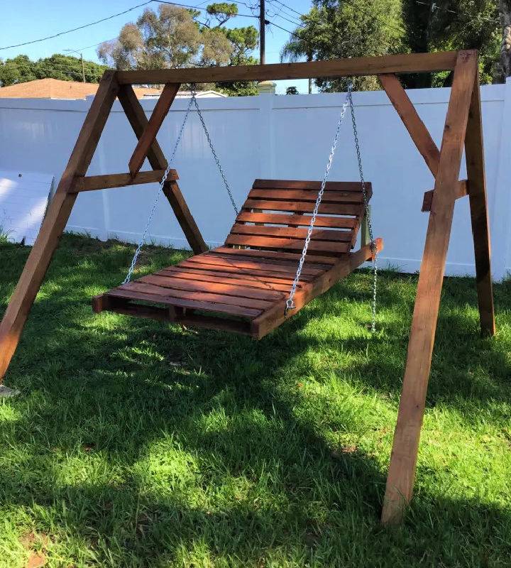 DIY Chaise Lounge Pallet Swing Under 150